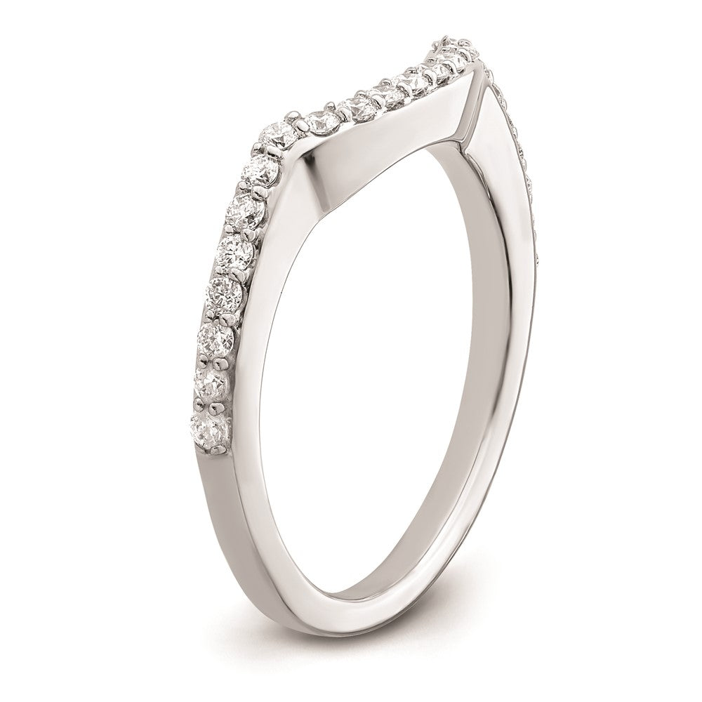 14K White Gold Real Diamond Wedding Band