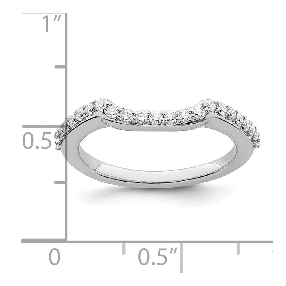 14K White Gold Real Diamond Wedding Band