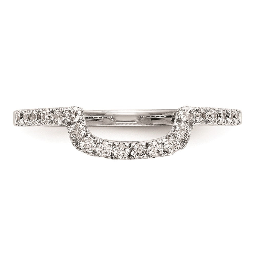 14K White Gold Real Diamond Wedding Band