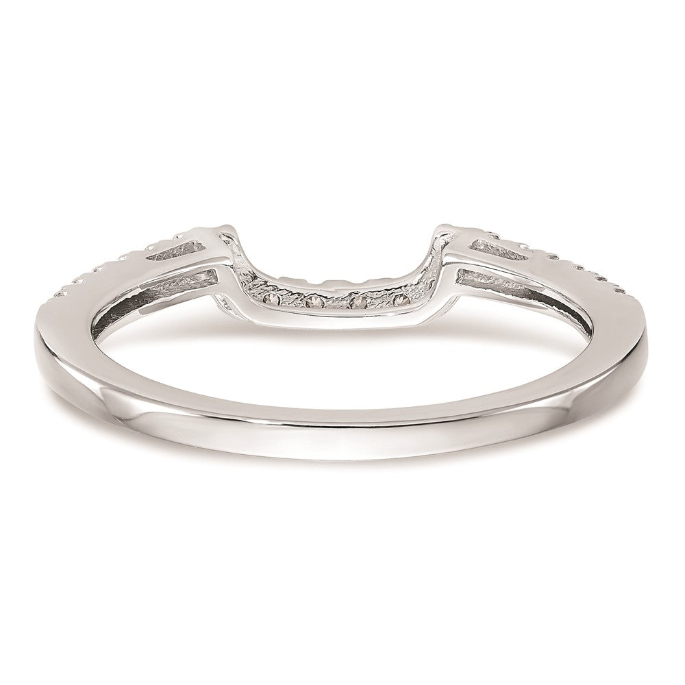 14K White Gold Real Diamond Wedding Band