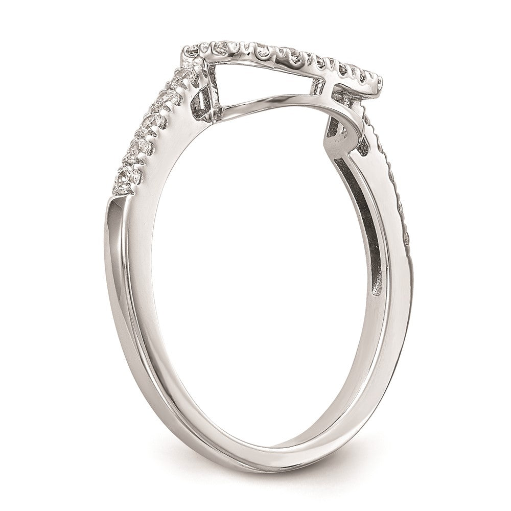 14K White Gold Real Diamond Wedding Band