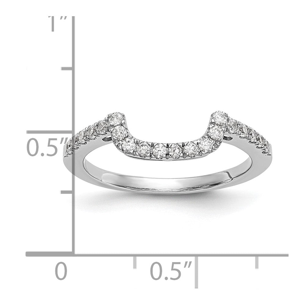 14K White Gold Real Diamond Wedding Band