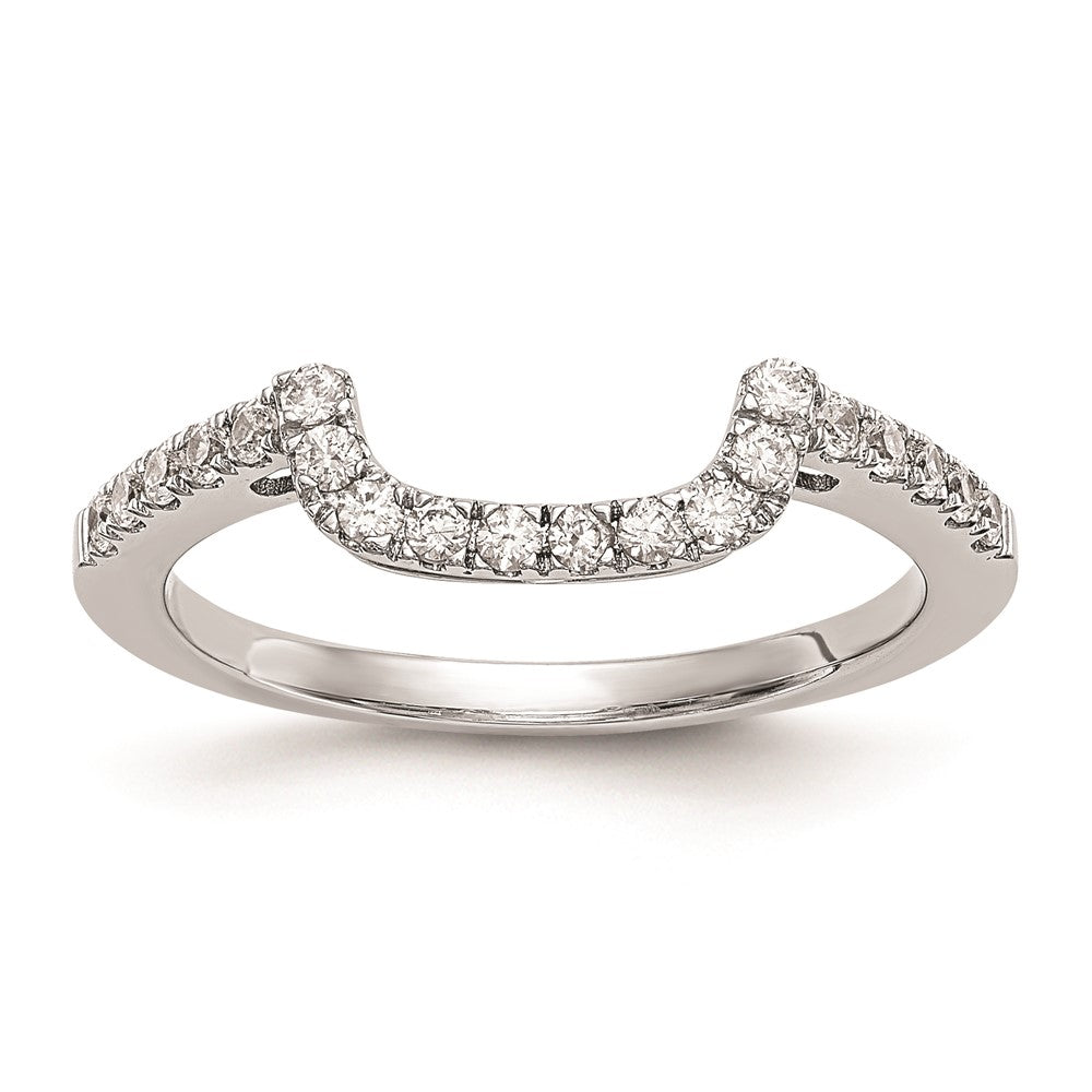 14K White Gold Real Diamond Wedding Band