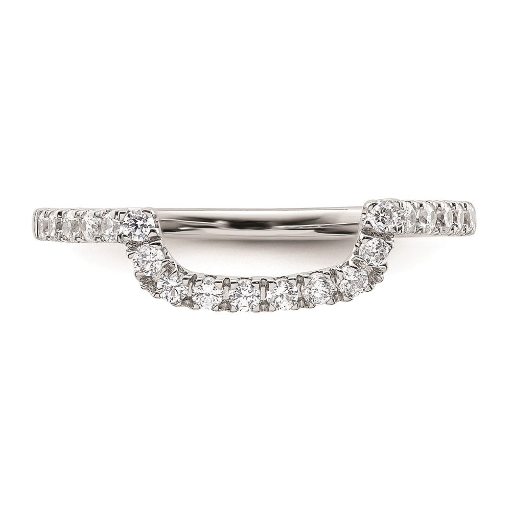 14K White Gold Real Diamond Wedding Band