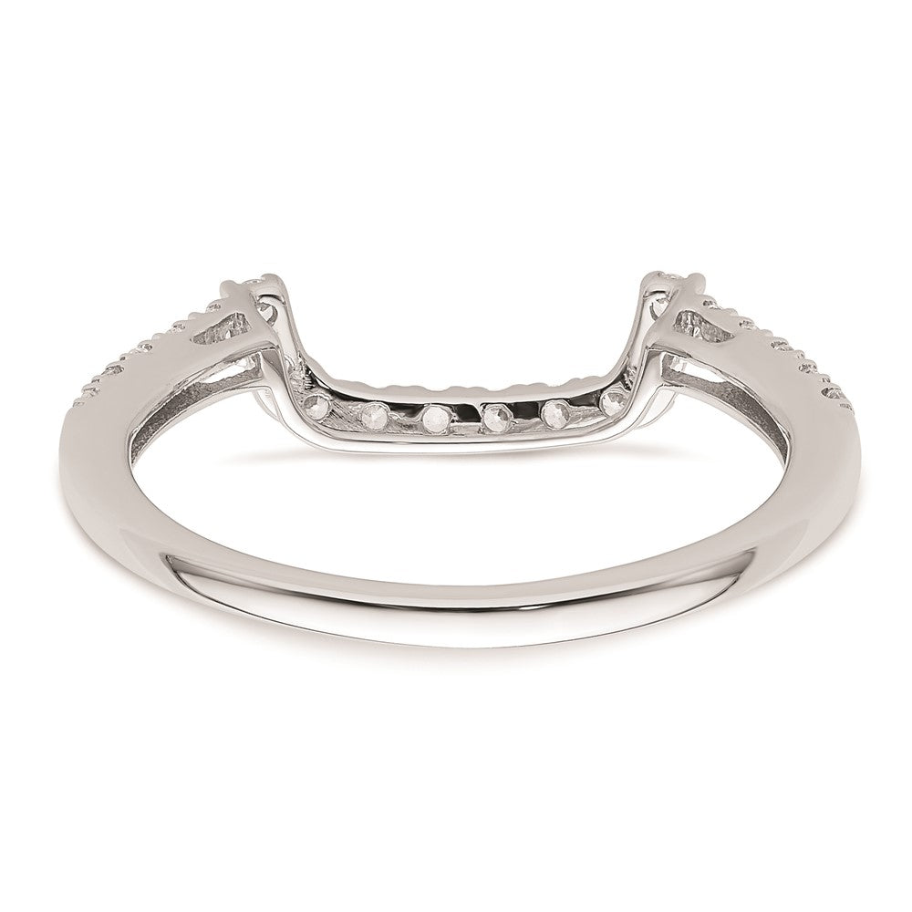 14K White Gold Real Diamond Wedding Band