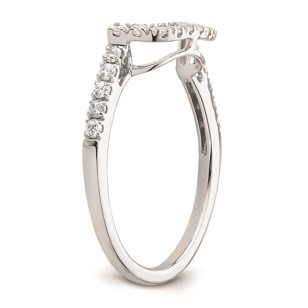 14K White Gold Real Diamond Wedding Band