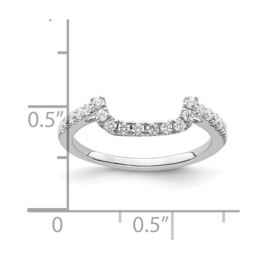 14K White Gold Real Diamond Wedding Band