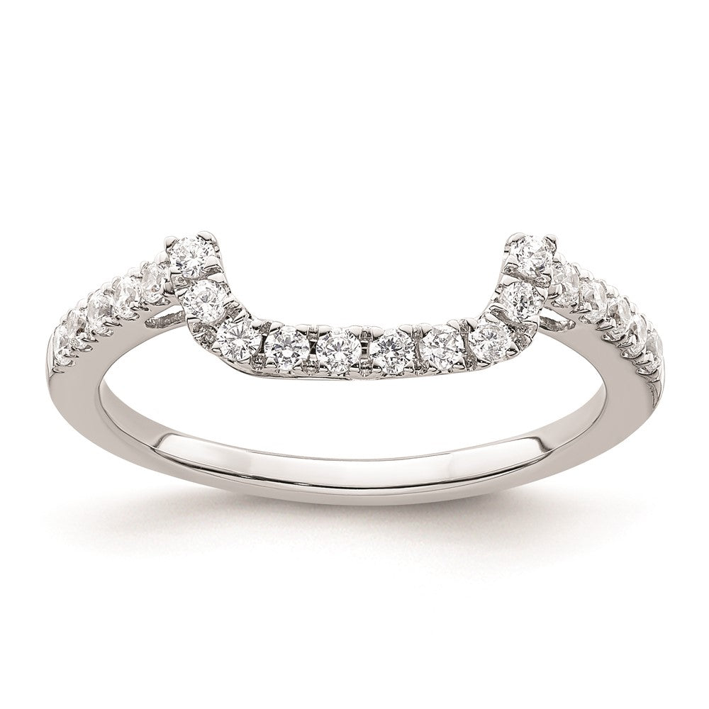 14K White Gold Real Diamond Wedding Band