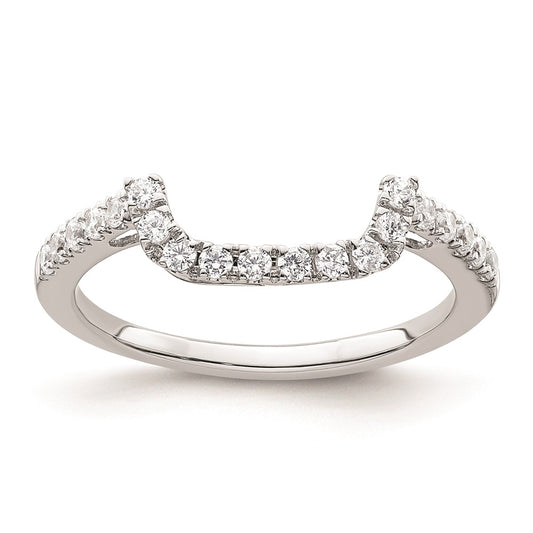 14K White Gold Real Diamond Wedding Band