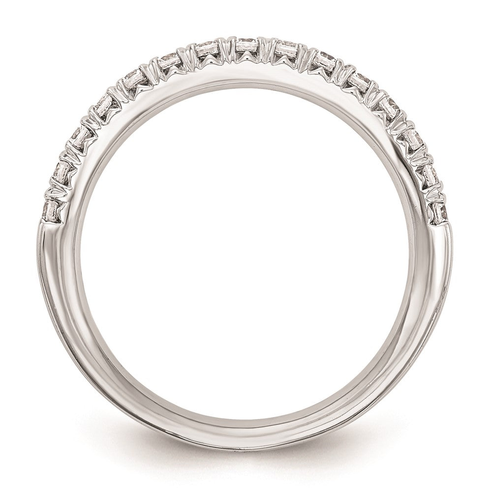 14K White Gold Real Diamond Wedding Band