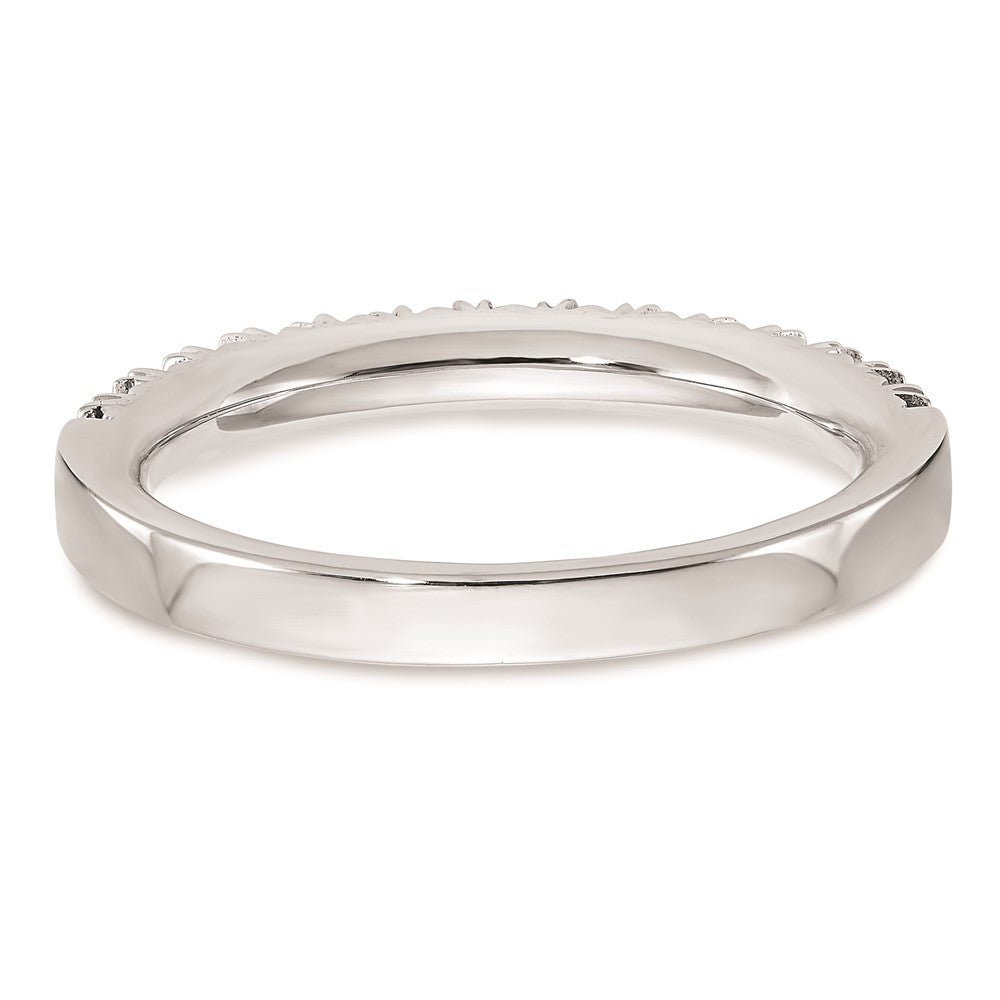 14K White Gold Real Diamond Wedding Band