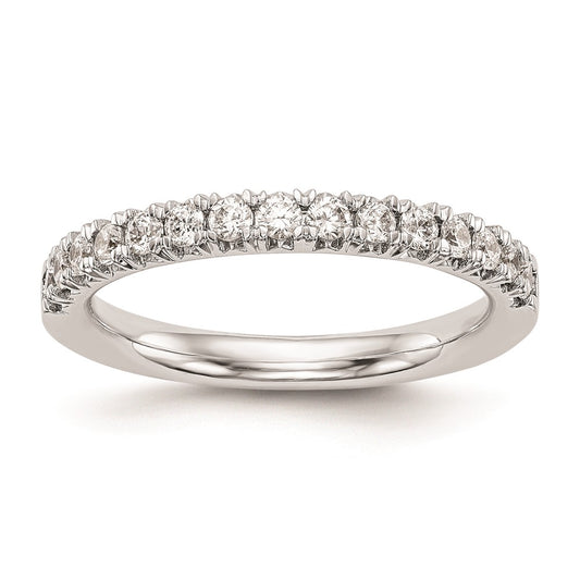 14K White Gold Real Diamond Wedding Band