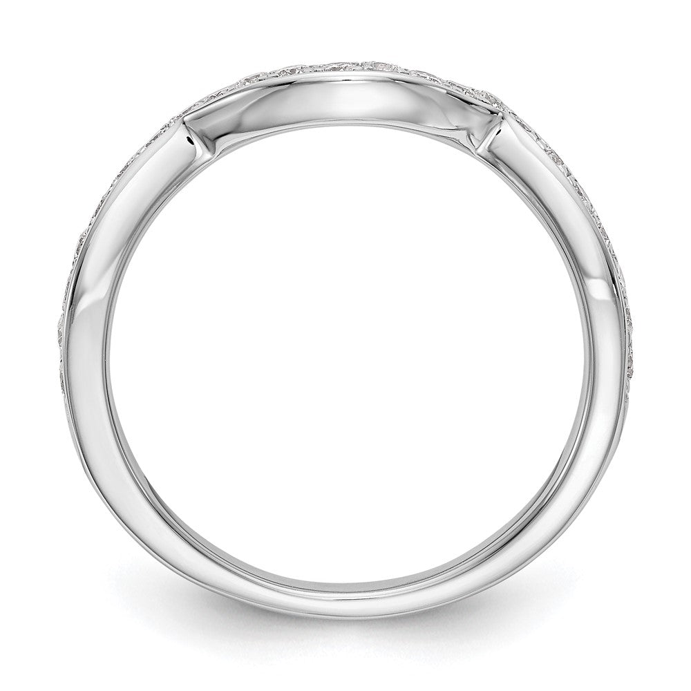 14K White Gold Real Diamond Wedding Band