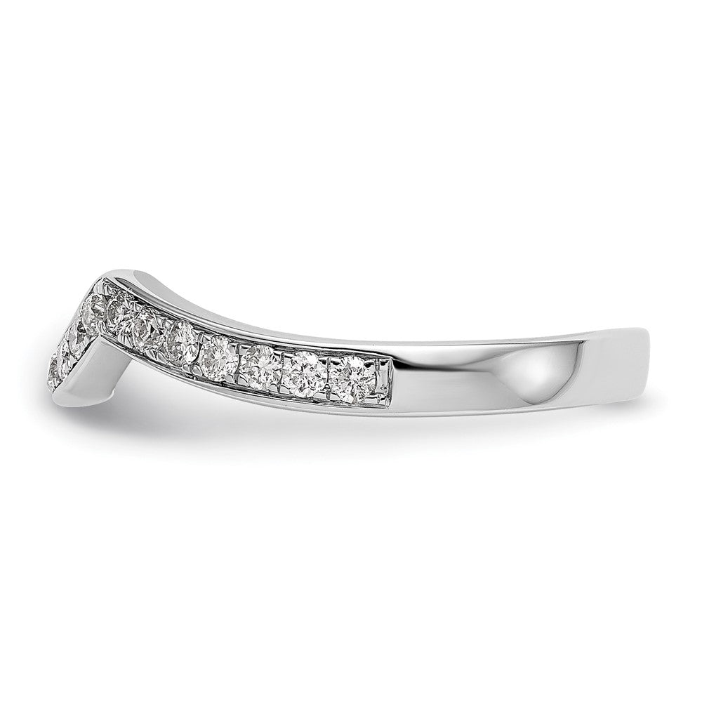 14K White Gold Real Diamond Wedding Band