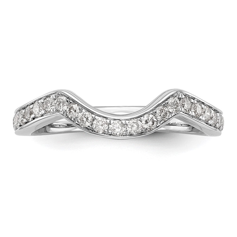 14K White Gold Real Diamond Wedding Band