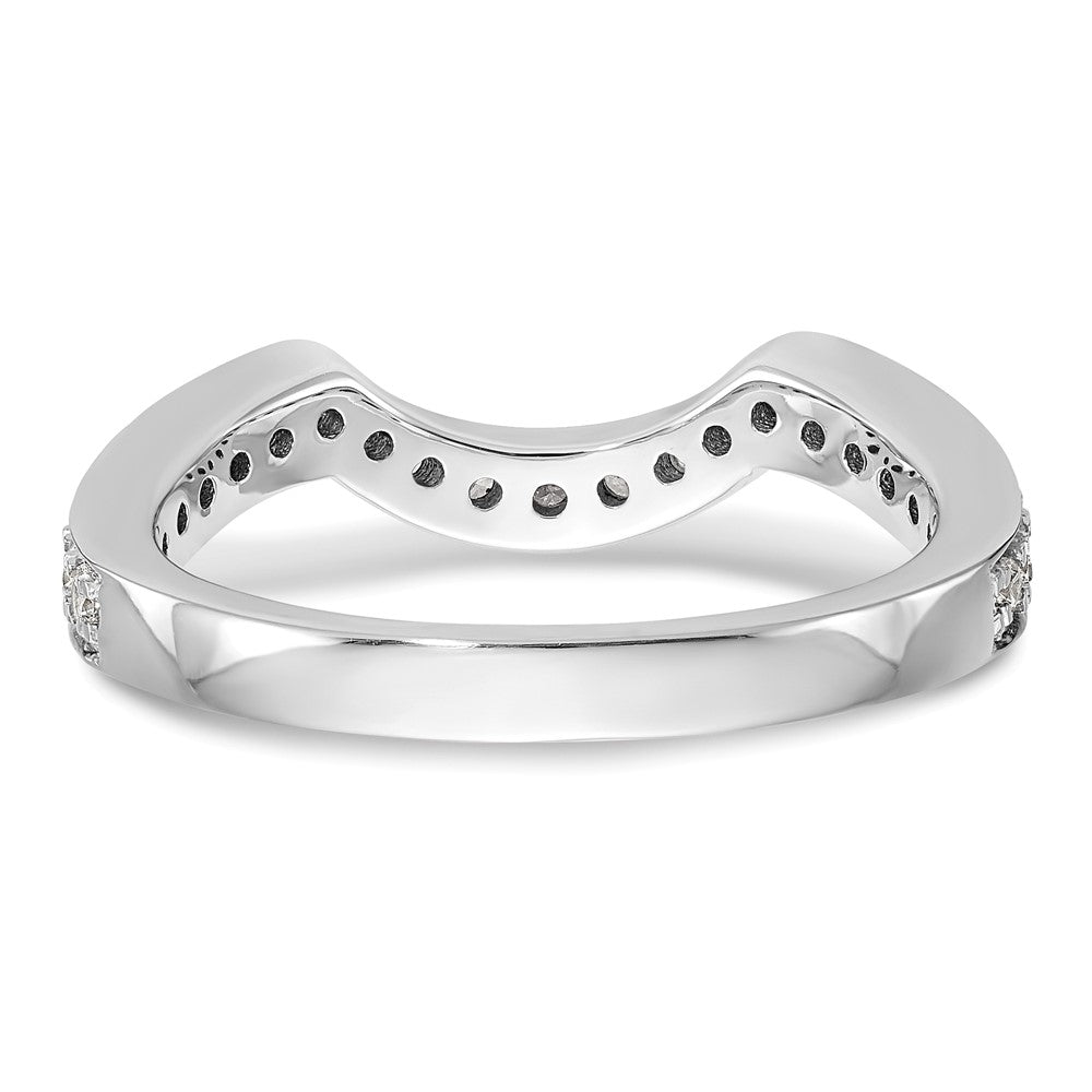 14K White Gold Real Diamond Wedding Band