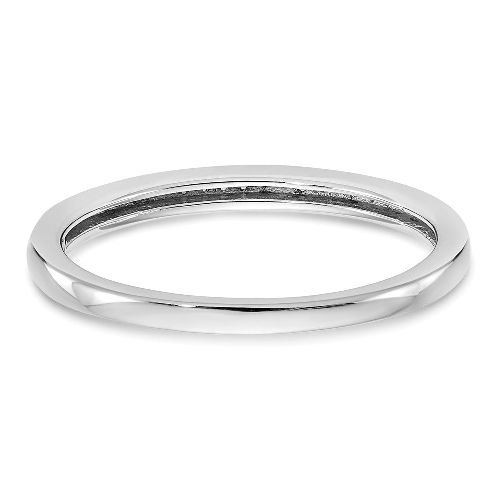 0.14ct. CZ Solid Real 14k White Gold Set of 2 Wedding Wedding Band Rings