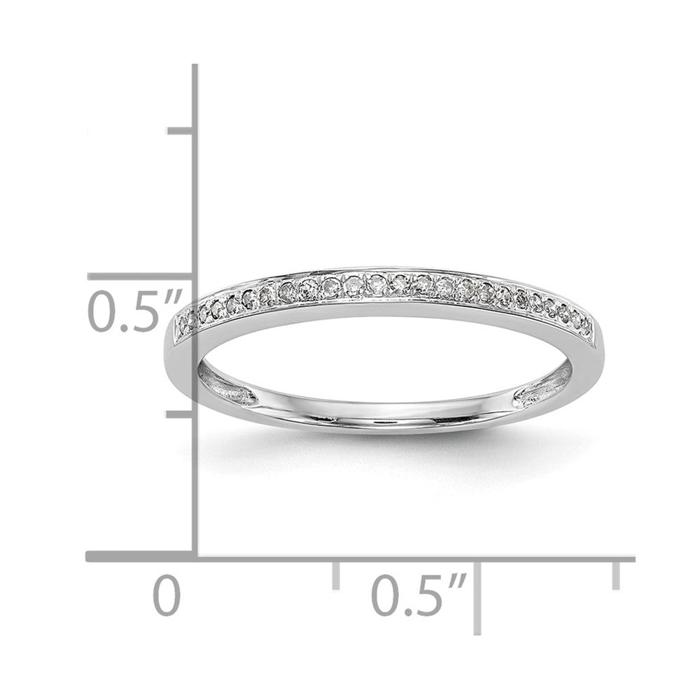 0.14ct. CZ Solid Real 14k White Gold Set of 2 Wedding Wedding Band Rings