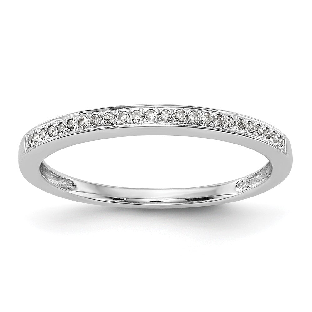 14k White Gold Real Diamond Set of 2 Wedding Bands