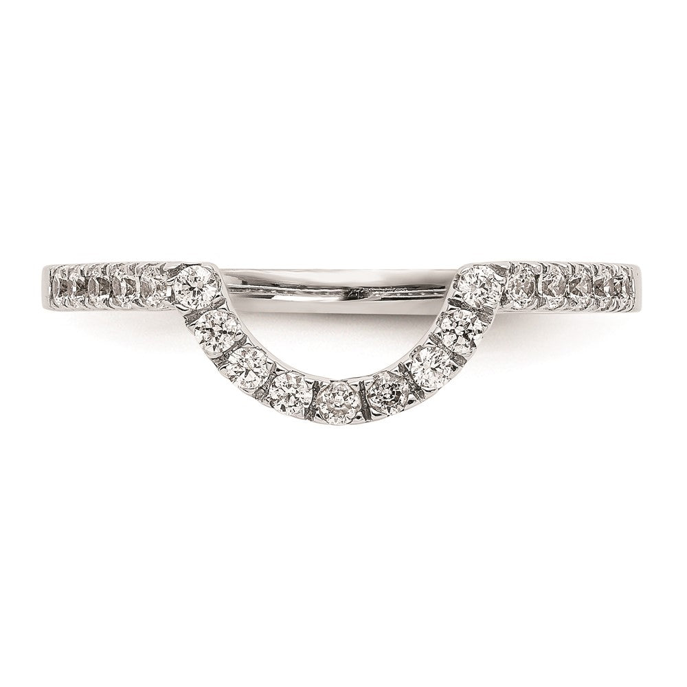 14K White Gold Real Diamond Wedding Band