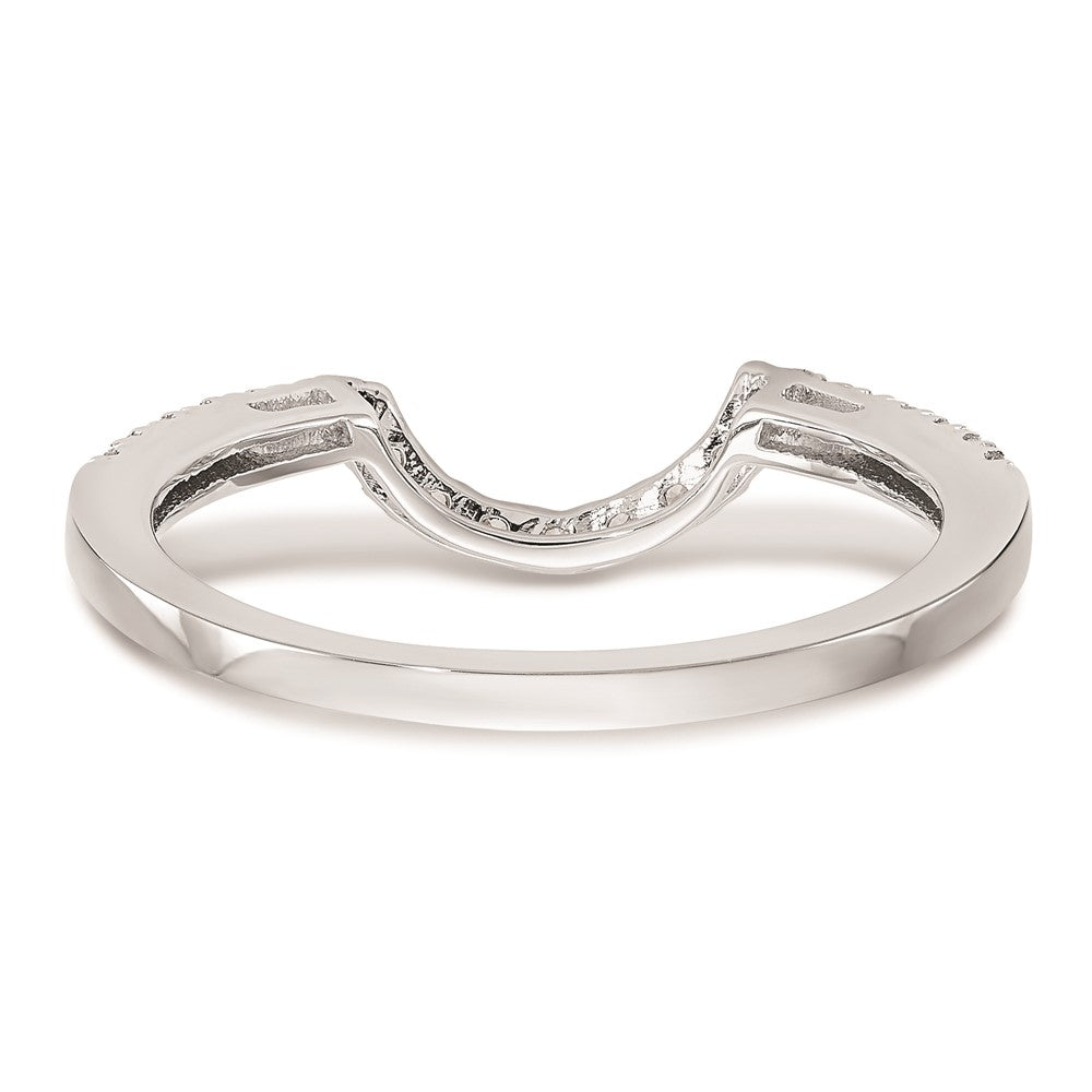 14K White Gold Real Diamond Wedding Band