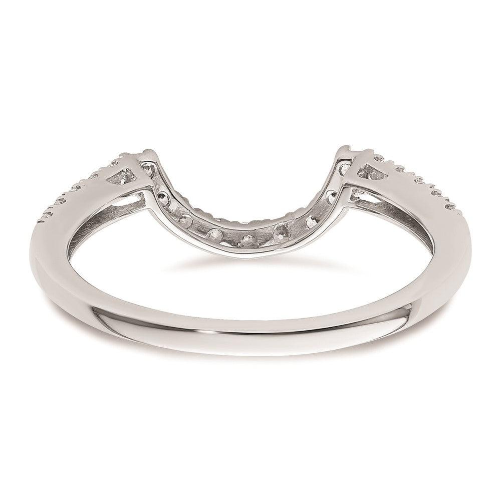 14K White Gold Real Diamond Wedding Band