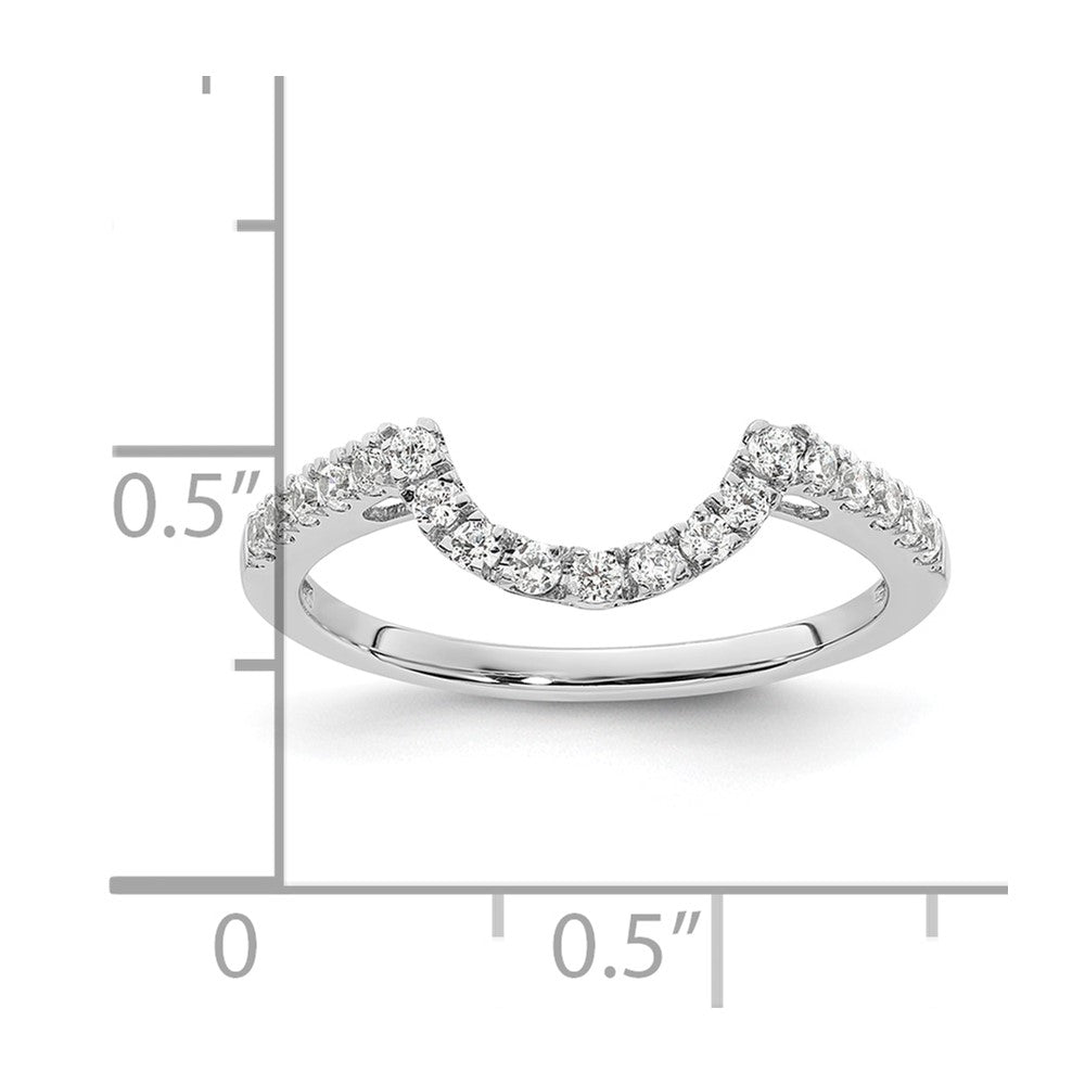 14K White Gold Real Diamond Wedding Band