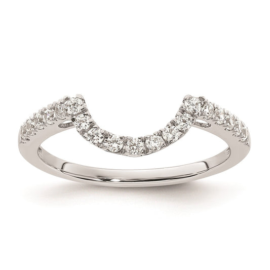 14K White Gold Real Diamond Wedding Band