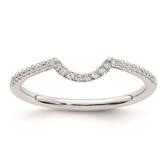 14K White Gold Real Diamond Wedding Band