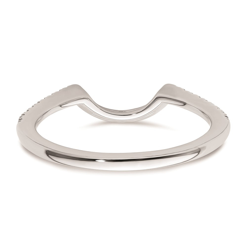 14K White Gold Real Diamond Wedding Band