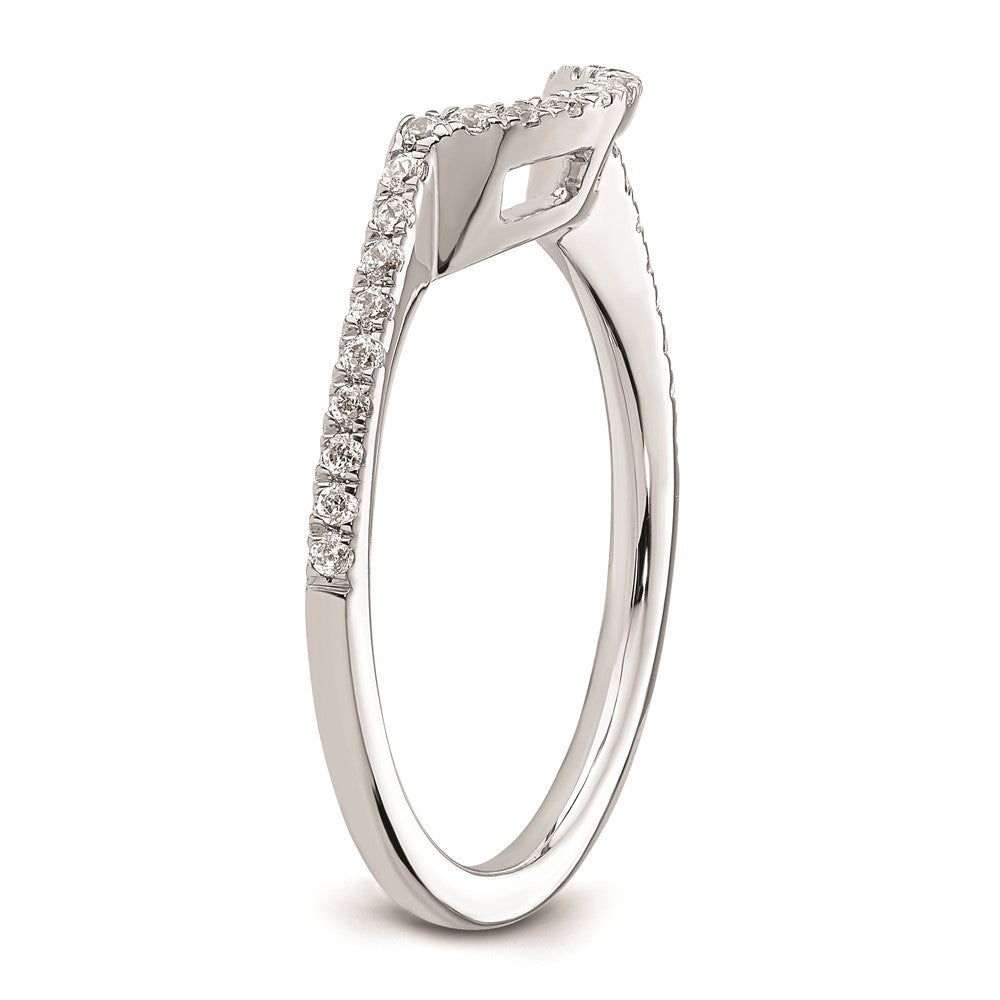 14K White Gold Real Diamond Wedding Band