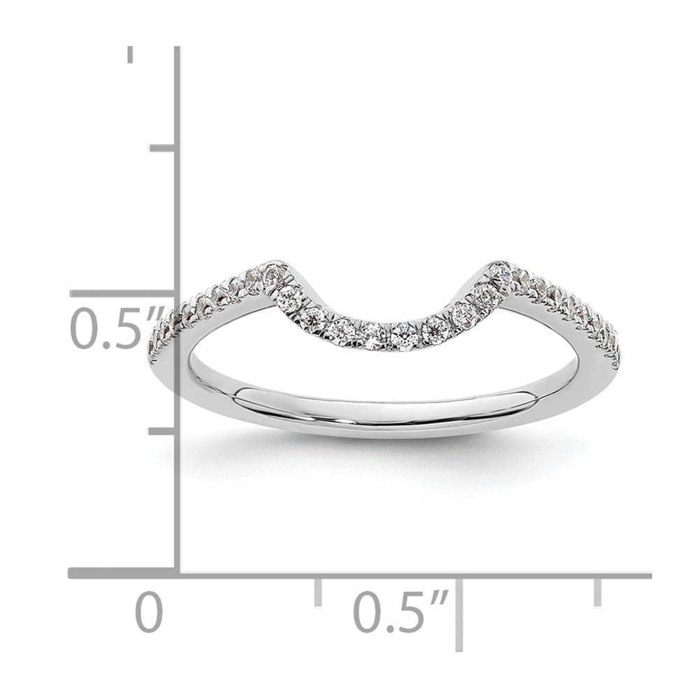 14K White Gold Real Diamond Wedding Band