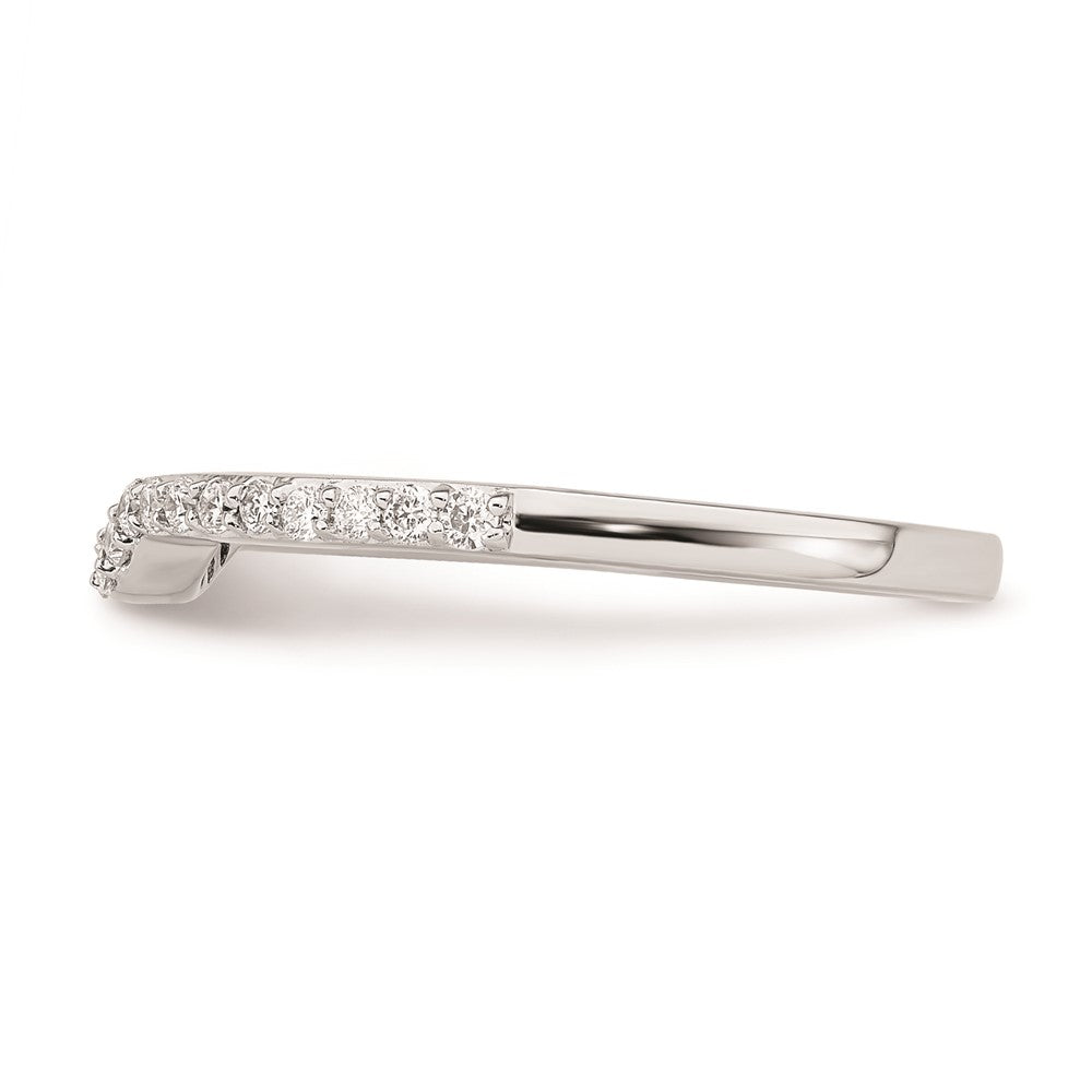 14K White Gold Real Diamond Wedding Band