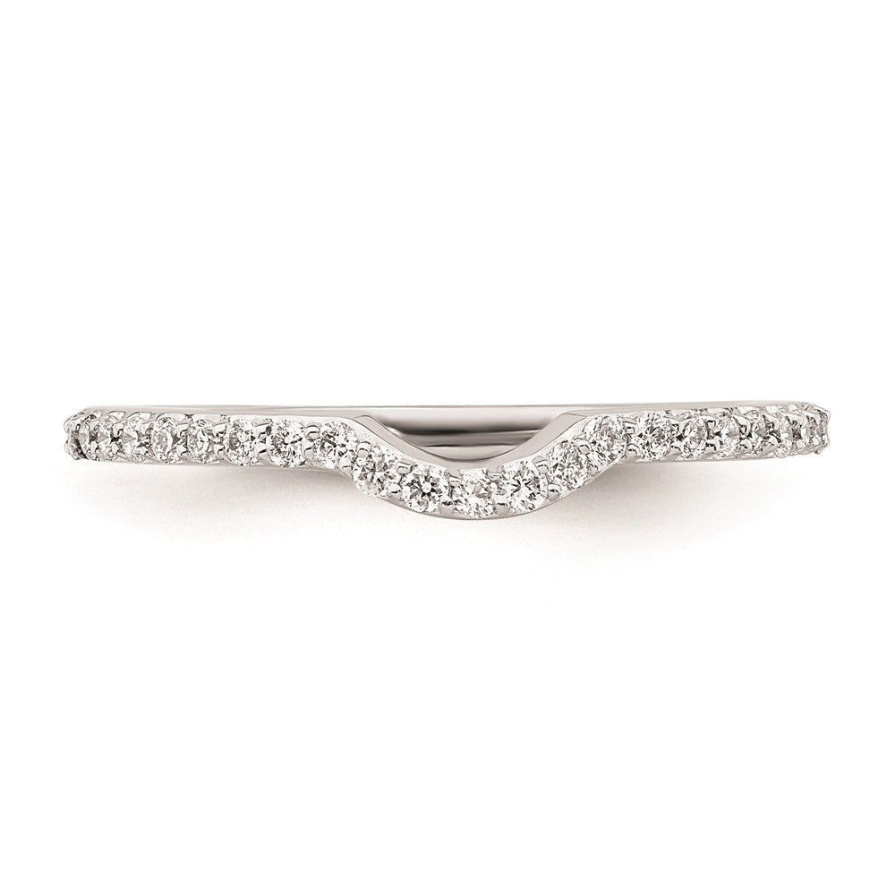 14K White Gold Real Diamond Wedding Band