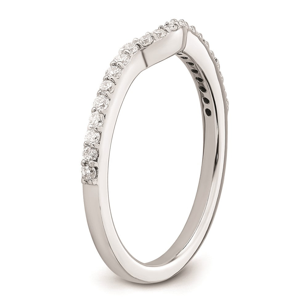 14K White Gold Real Diamond Wedding Band