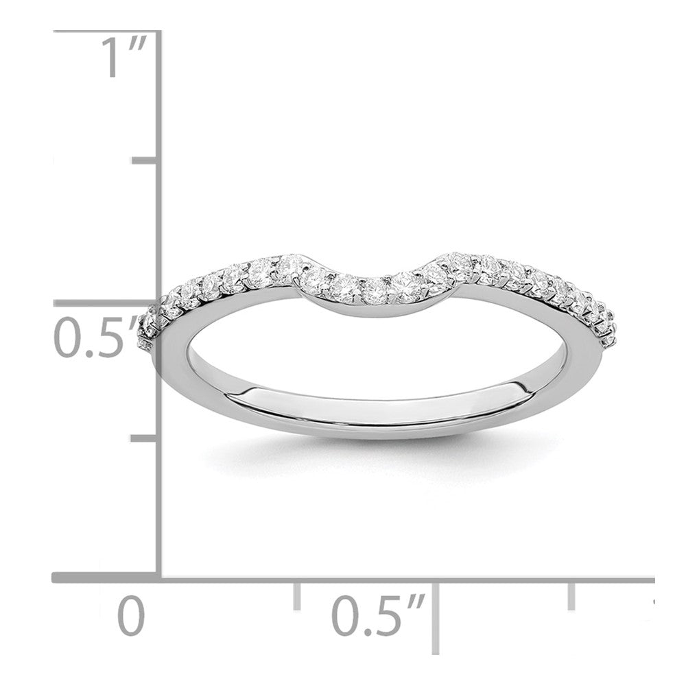 14K White Gold Real Diamond Wedding Band