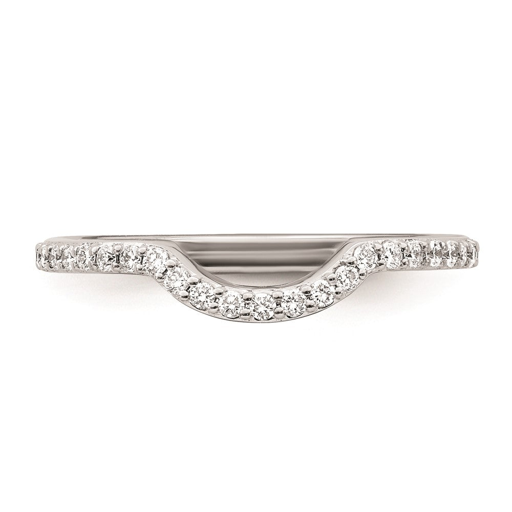 14K White Gold Real Diamond Wedding Band