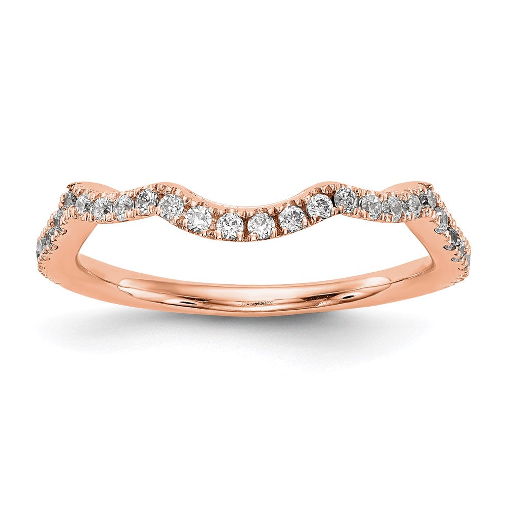 14k rose gold real diamond wedding band rm2334b 026 raa