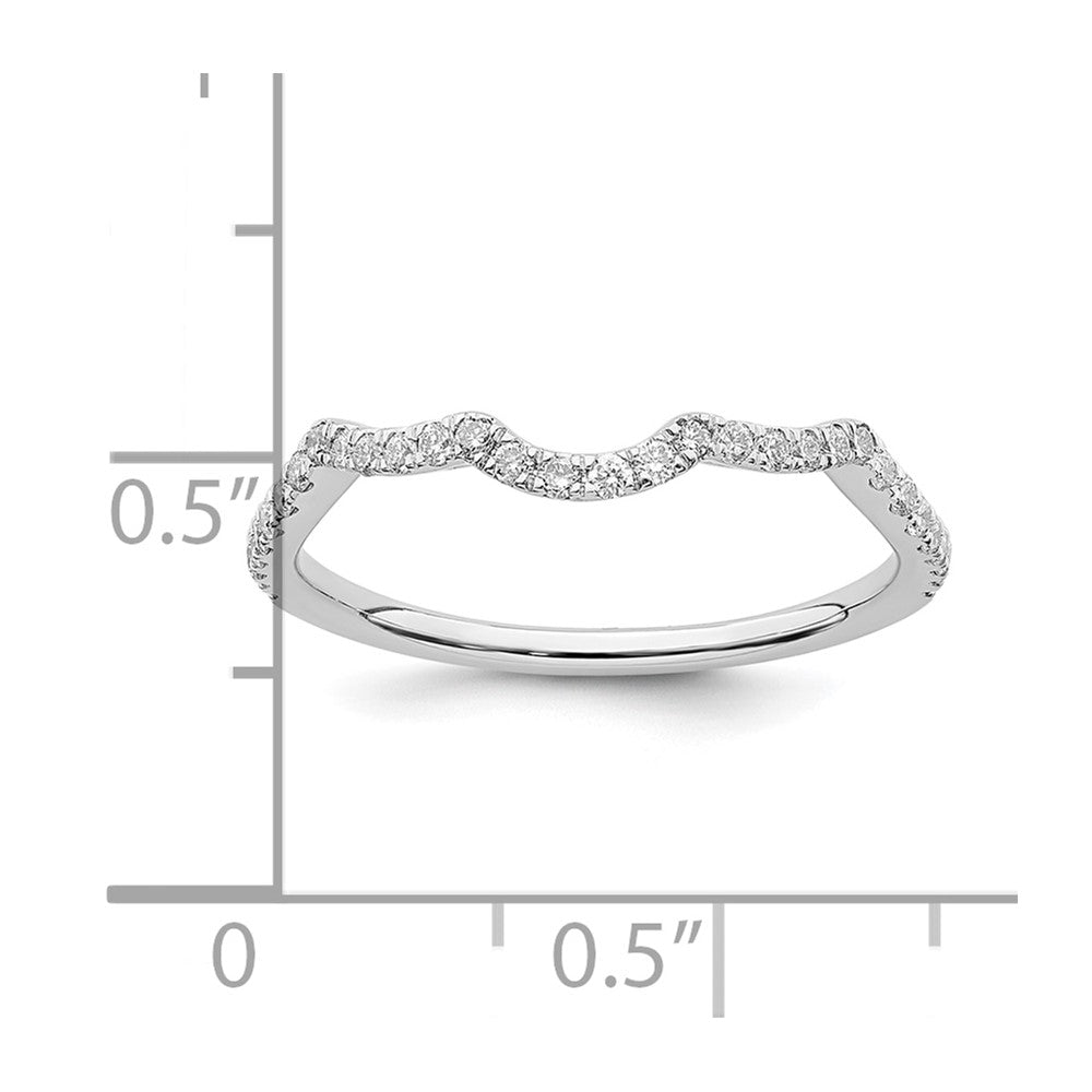 14K White Gold Real Diamond Wedding Band