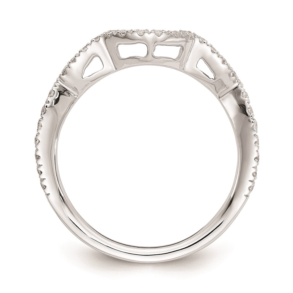 14K White Gold Real Diamond Wedding Band