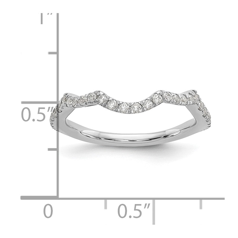 14K White Gold Real Diamond Wedding Band