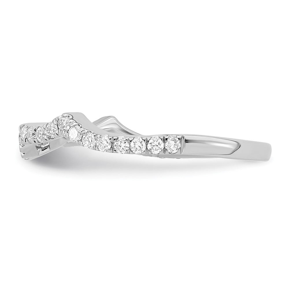 14K White Gold Real Diamond Wedding Band