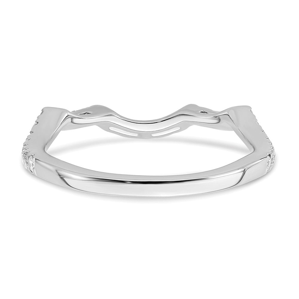 14K White Gold Real Diamond Wedding Band