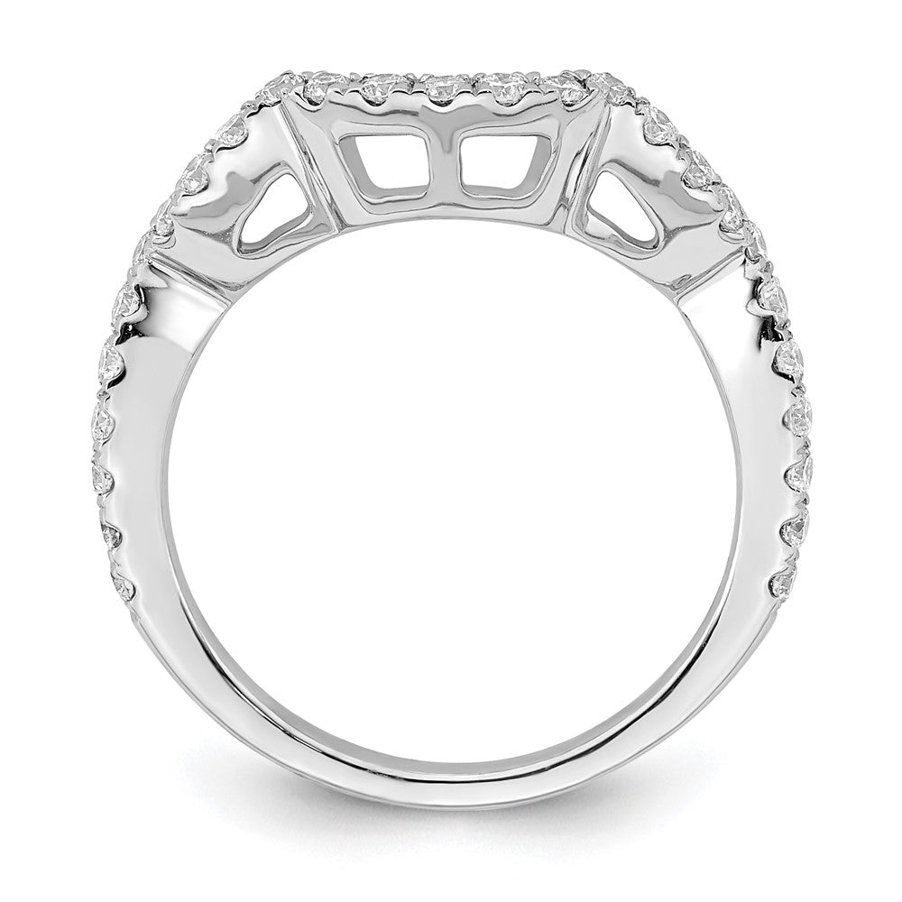 14K White Gold Real Diamond Wedding Band