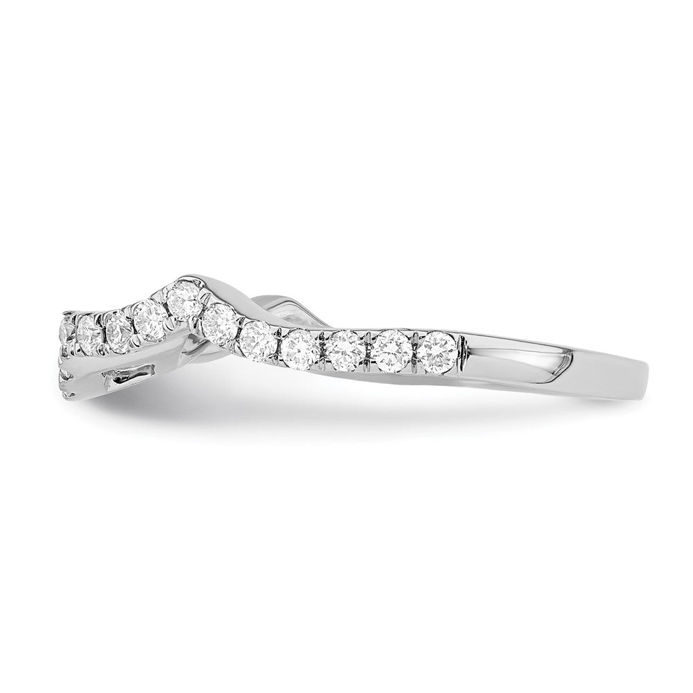 14K White Gold Real Diamond Wedding Band