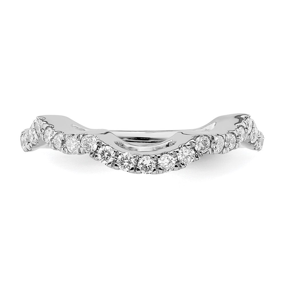 14K White Gold Real Diamond Wedding Band