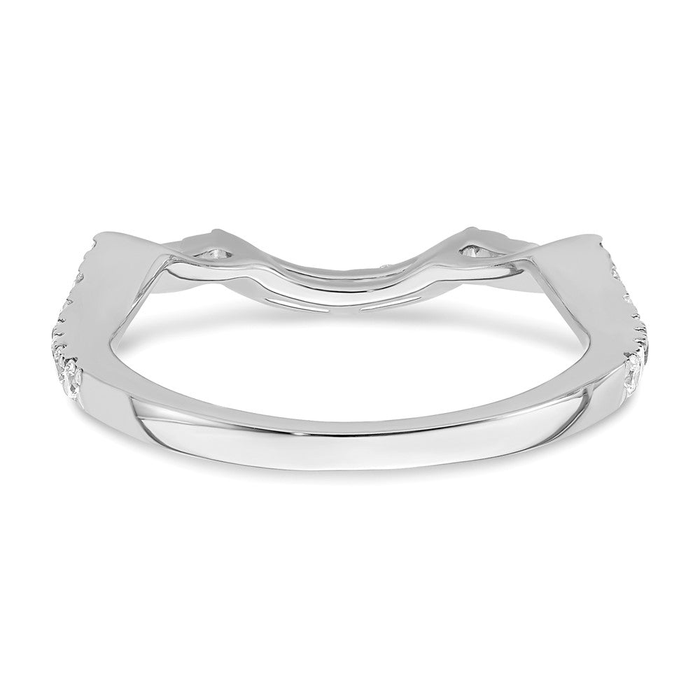 14K White Gold Real Diamond Wedding Band