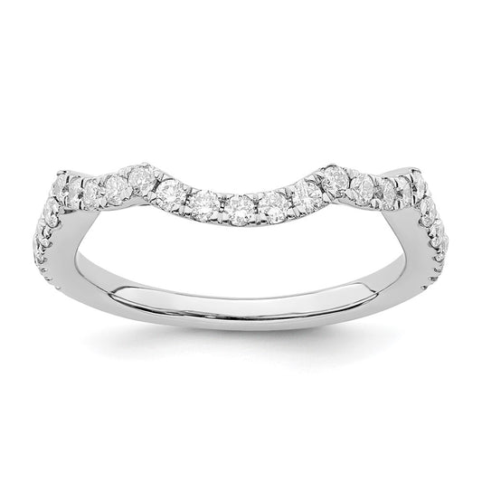 14K White Gold Real Diamond Wedding Band