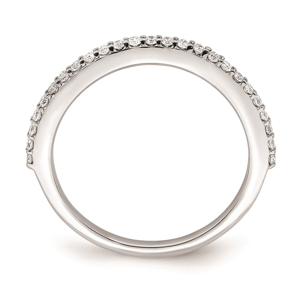 14K White Gold Real Diamond Wedding Band