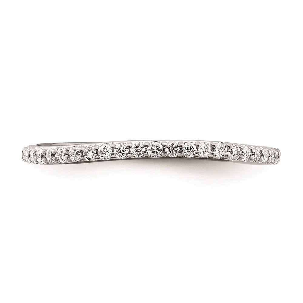 14K White Gold Real Diamond Wedding Band